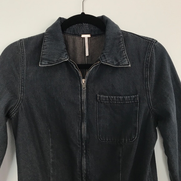 Free People Green River Denim Romper - Picture 5 of 15